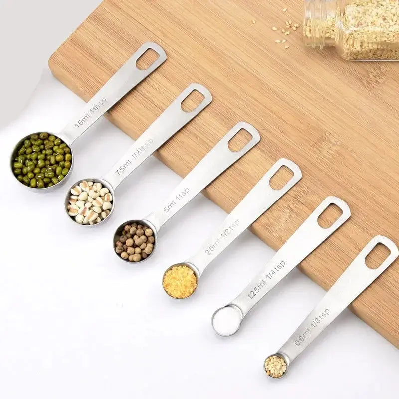 Stainless Steel Measuring Spoons (6 Pcs)