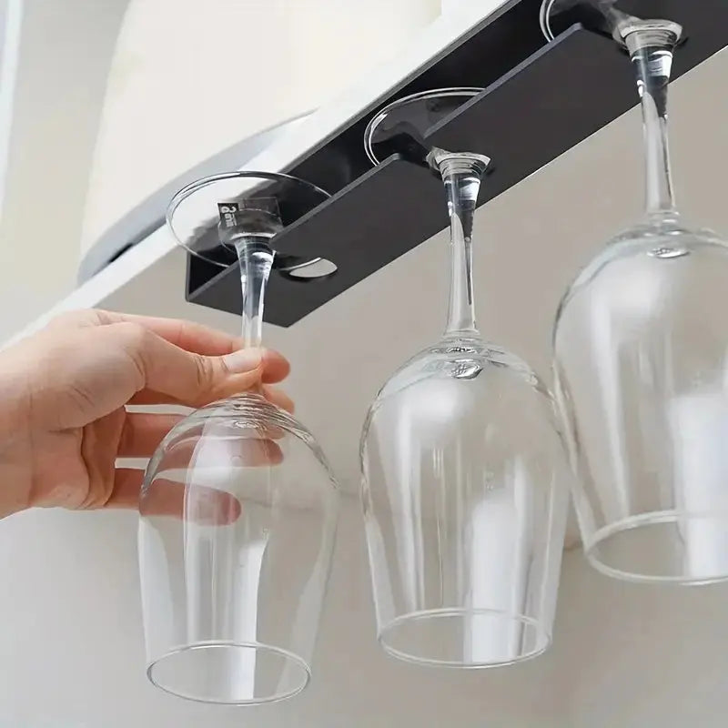 Under Cabinet Wine Glass Rack (2 Pcs)