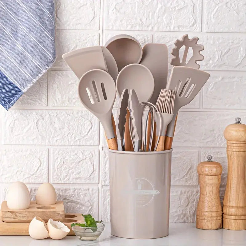 Silicone Kitchen Utensils Set (12 Pcs)