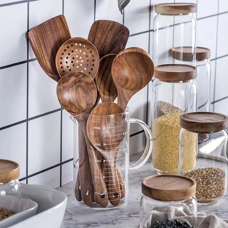 Teak Wooden Kitchen Utensils Set (6 Pcs)