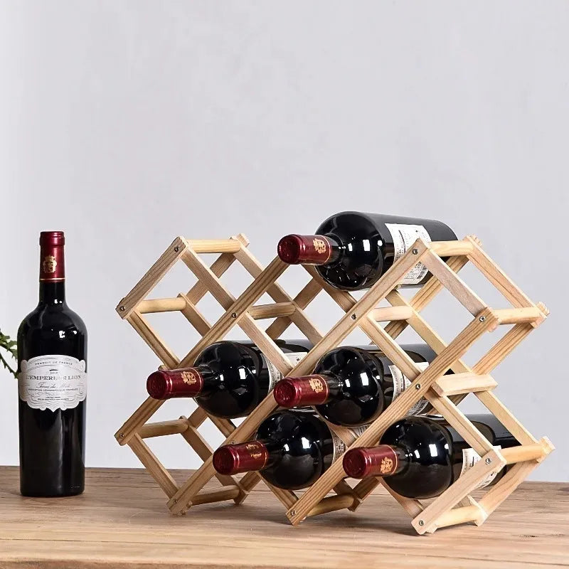 Foldable Wooden Wine Rack