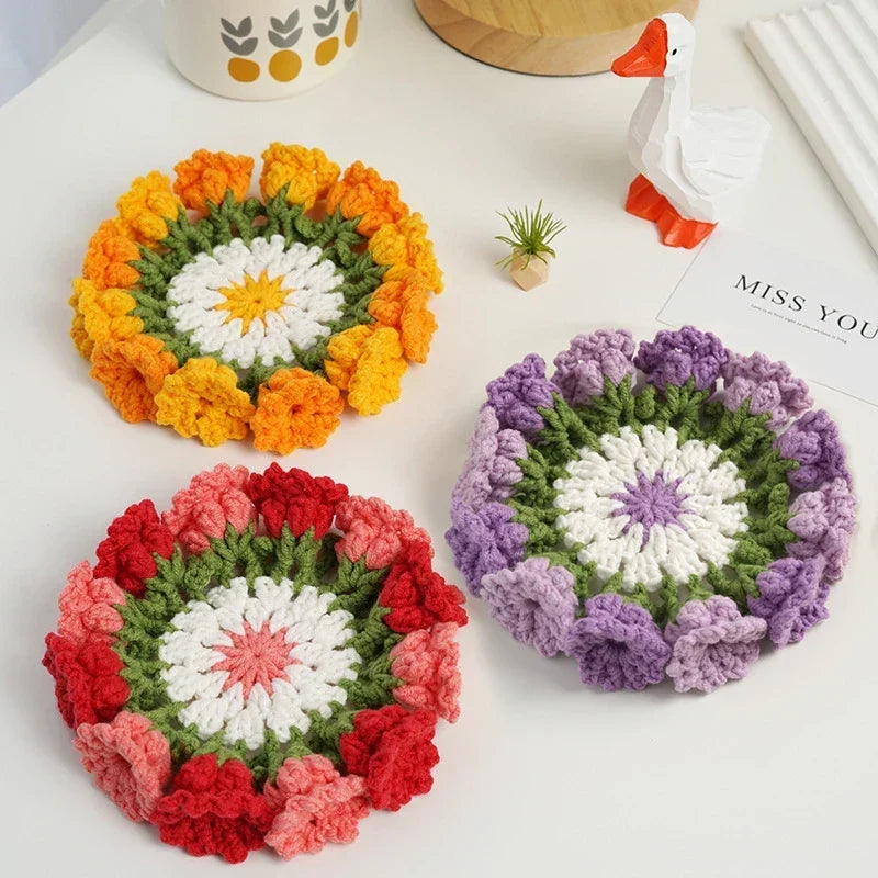 Rose Crochet Coasters