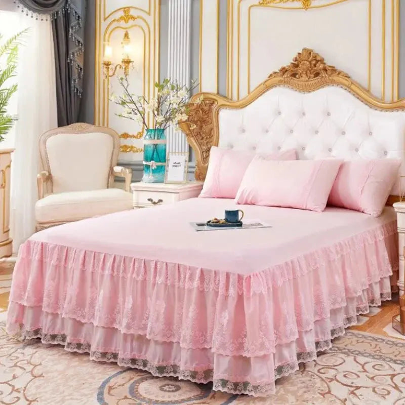 Three-Layer Lace Bed Skirt