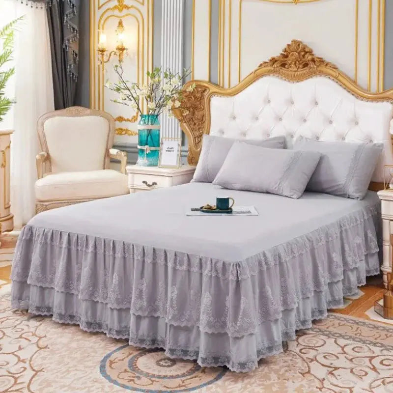 Three-Layer Lace Bed Skirt