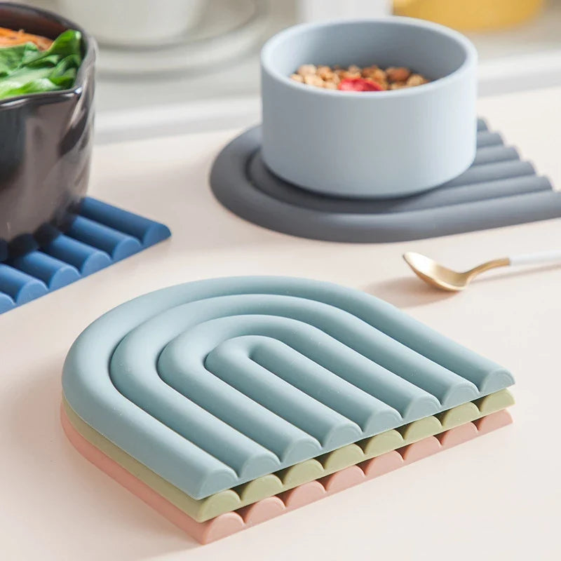 Rainbow Silicone Trivets (2 Pcs)
