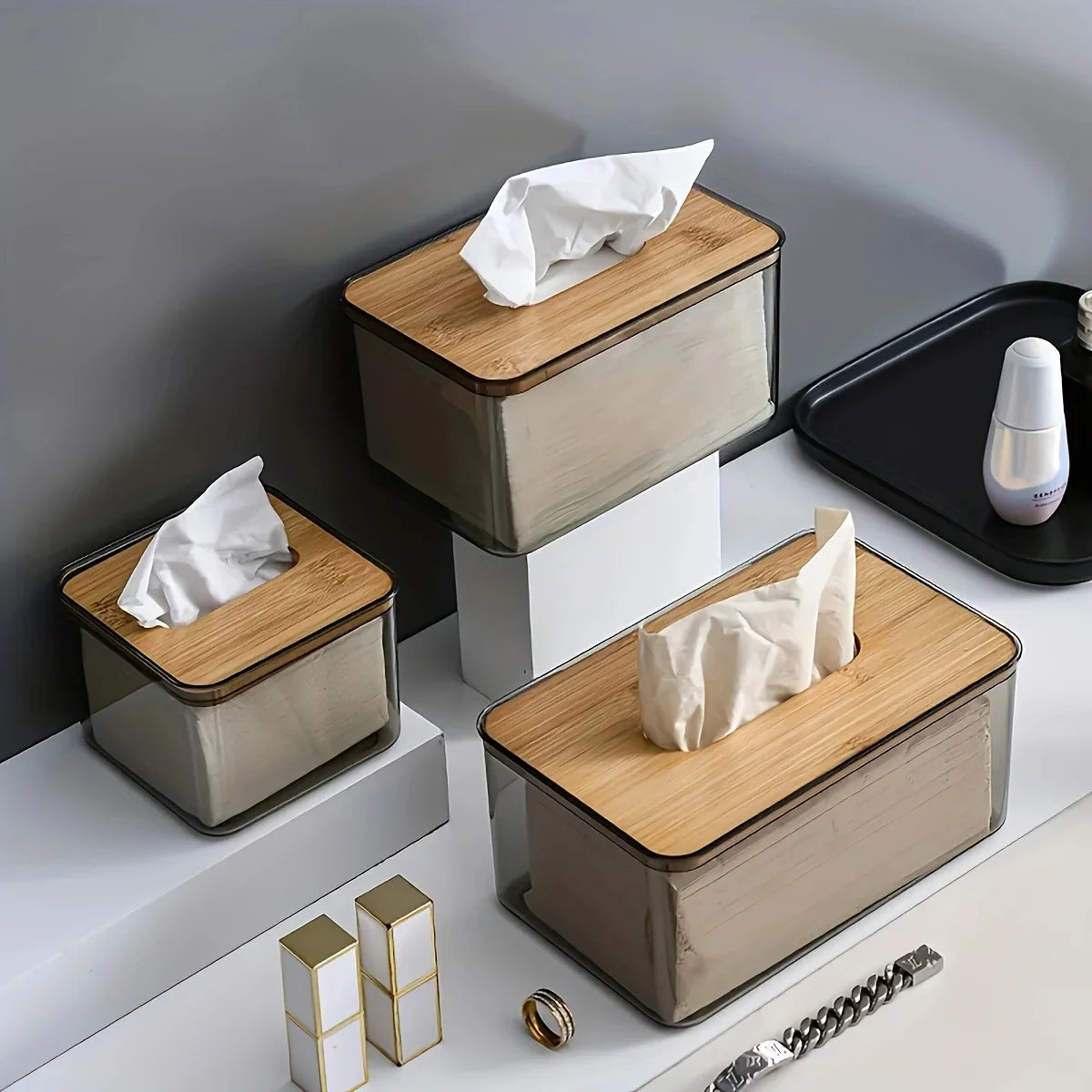 Bamboo Tissue Holder