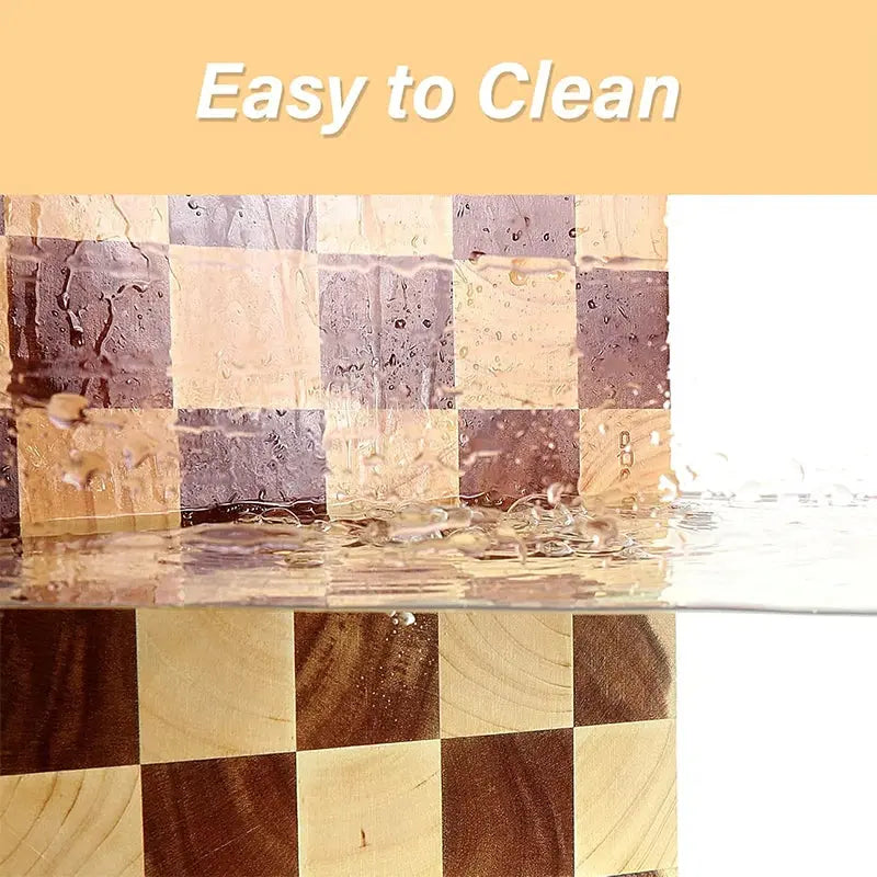 Checkered Wood Cutting Board