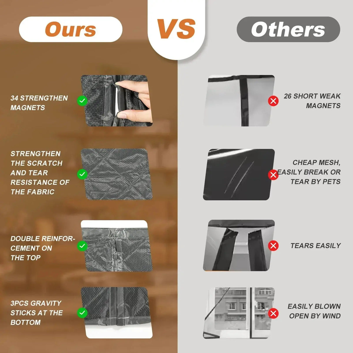 Magnetic Cotton Door Curtain