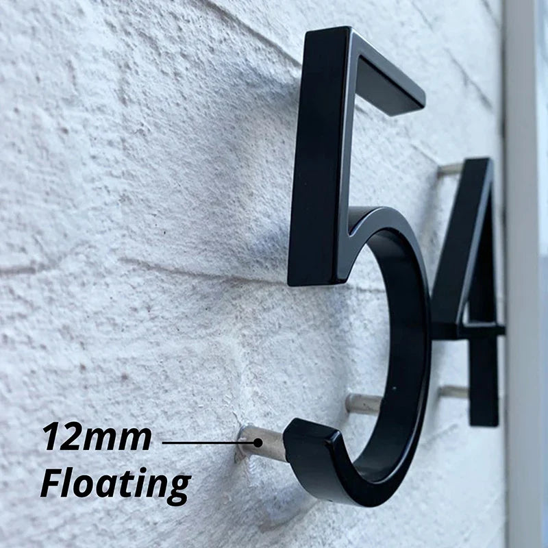 Stainless Steel Floating House Number