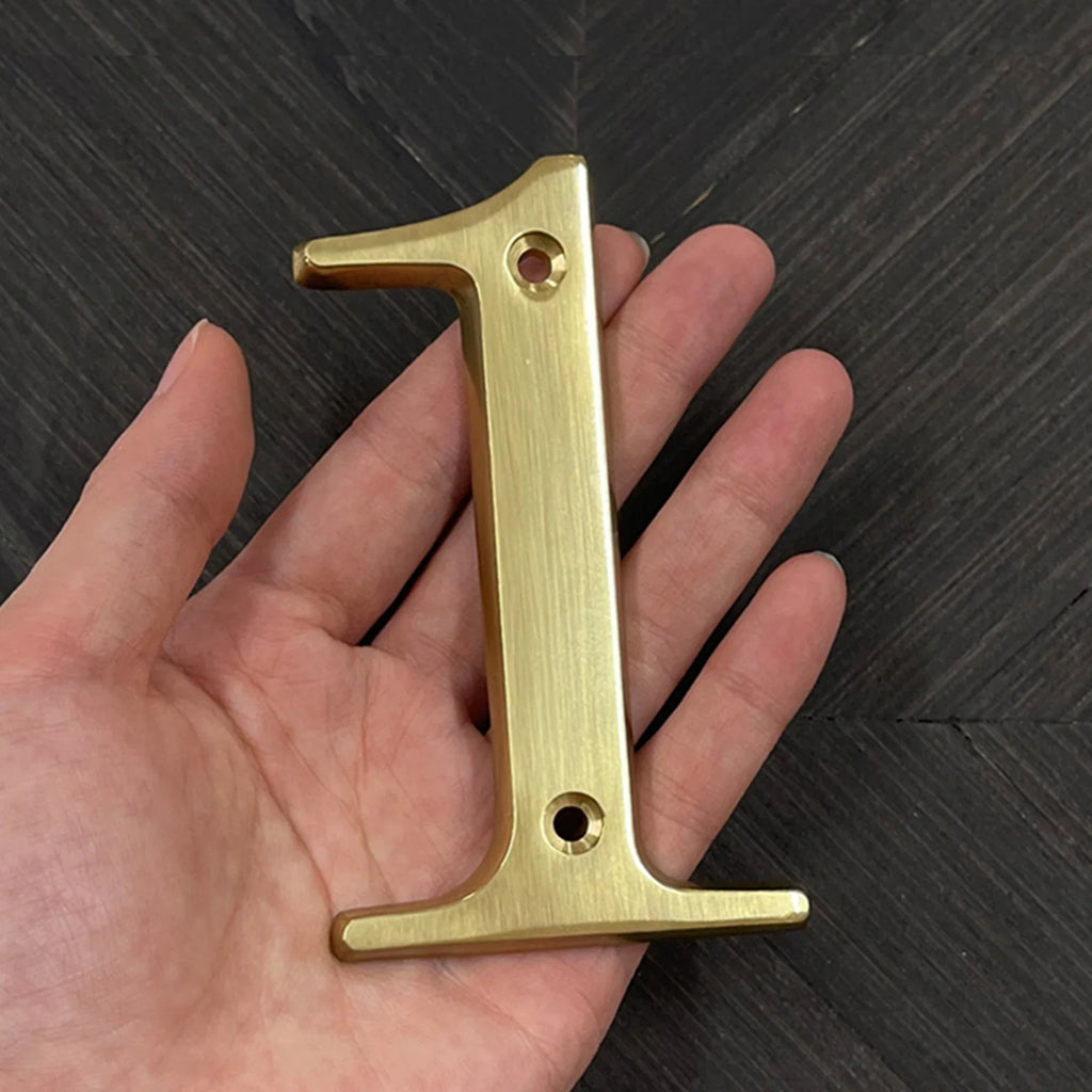 Polished Brass House Numbers