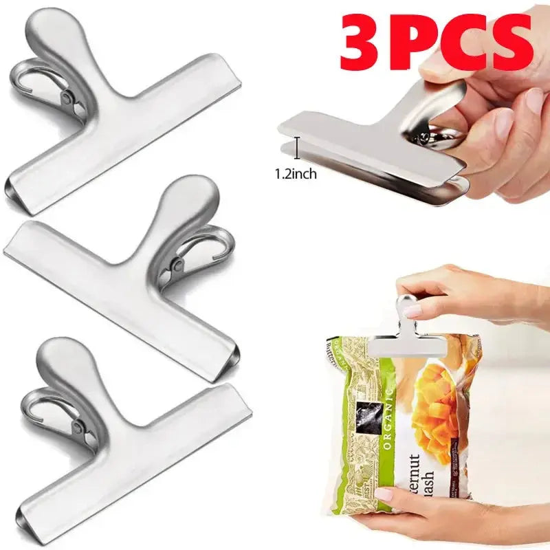 Stainless Steel Bag Clips (3 Pcs)