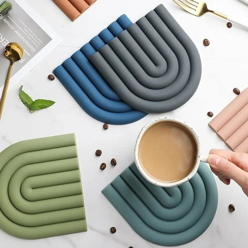 Rainbow Silicone Trivets (2 Pcs)
