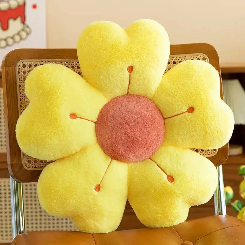Flower Plush Throw Pillow