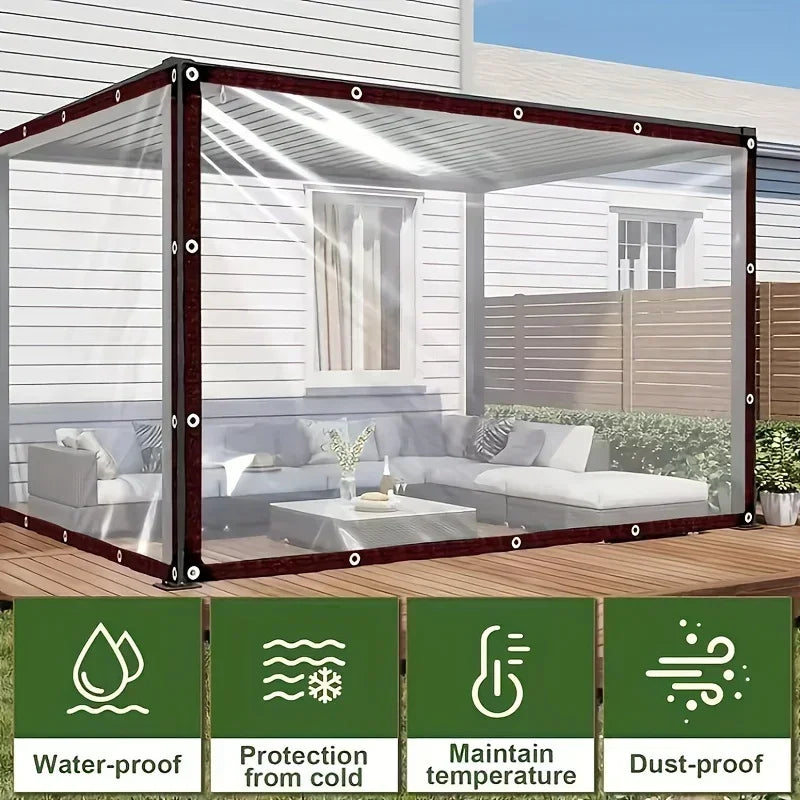 Clear Waterproof Tarp Sheet with Grommets