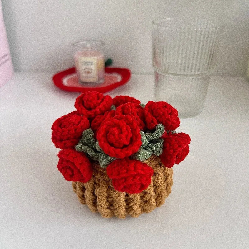 Rose Crochet Coasters