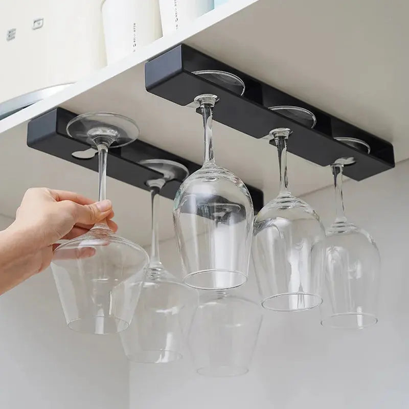 Under Cabinet Wine Glass Rack (2 Pcs)