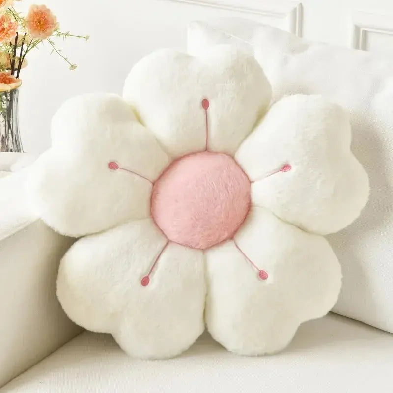 Flower Plush Throw Pillow