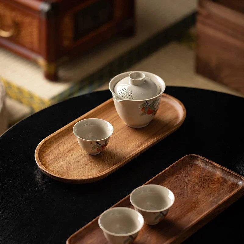 Wooden Serving Tray Set (3 Pcs)