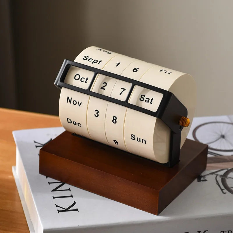 Rotating Wooden Calendar