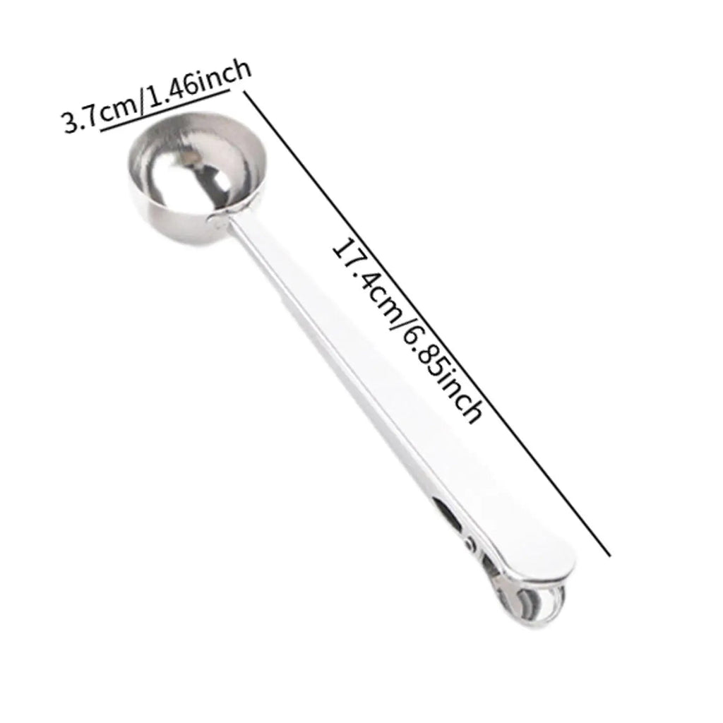 Stainless Steel Coffee Scoop with Clip