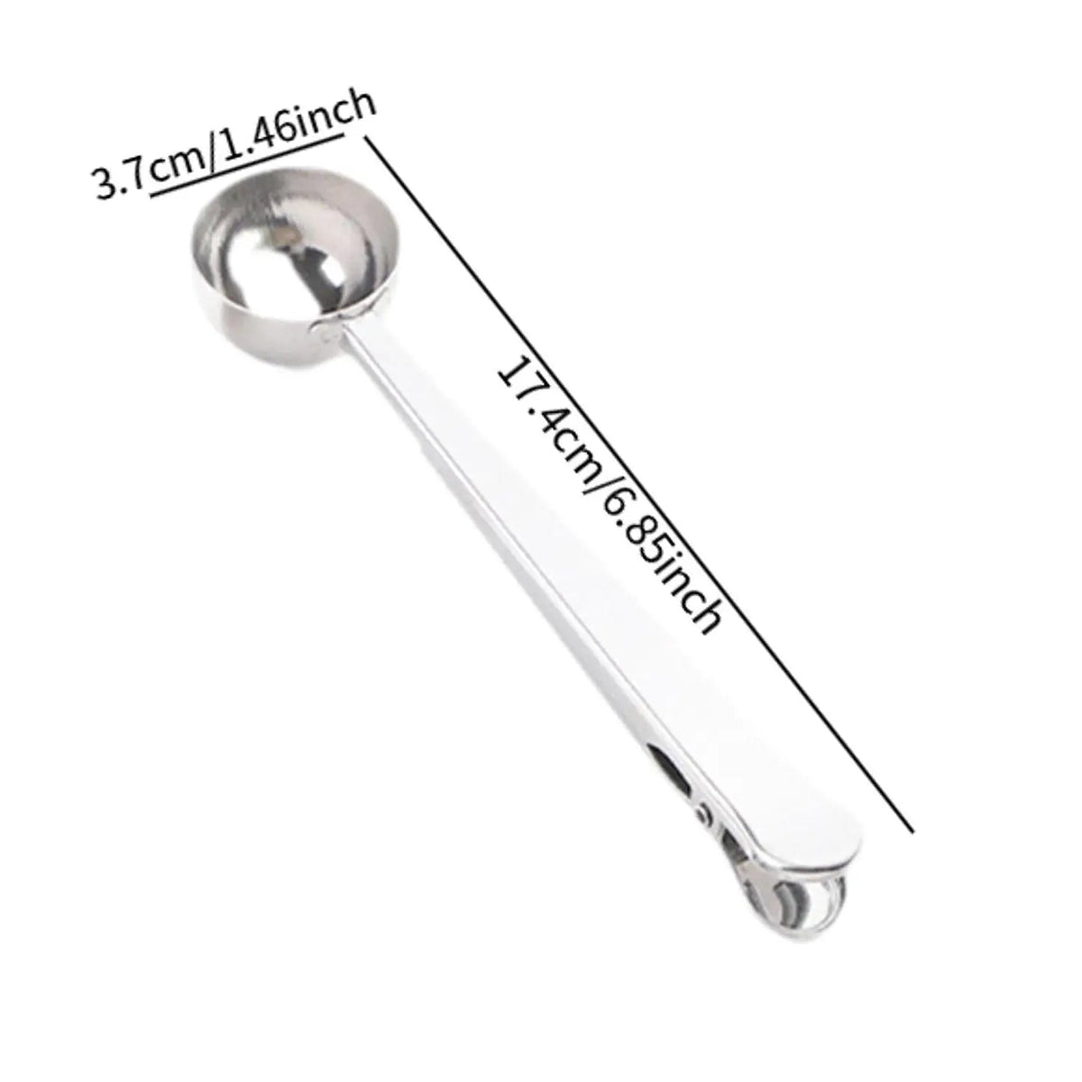 Stainless Steel Coffee Scoop with Clip