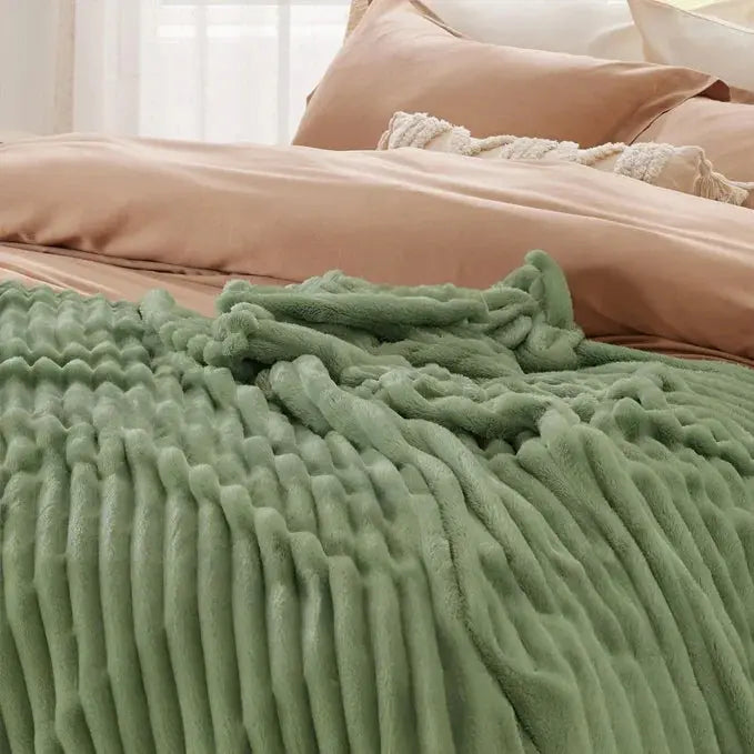 Faux Rabbit Fur Throw Blanket