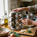 Rotating Spice Rack Organizer in use