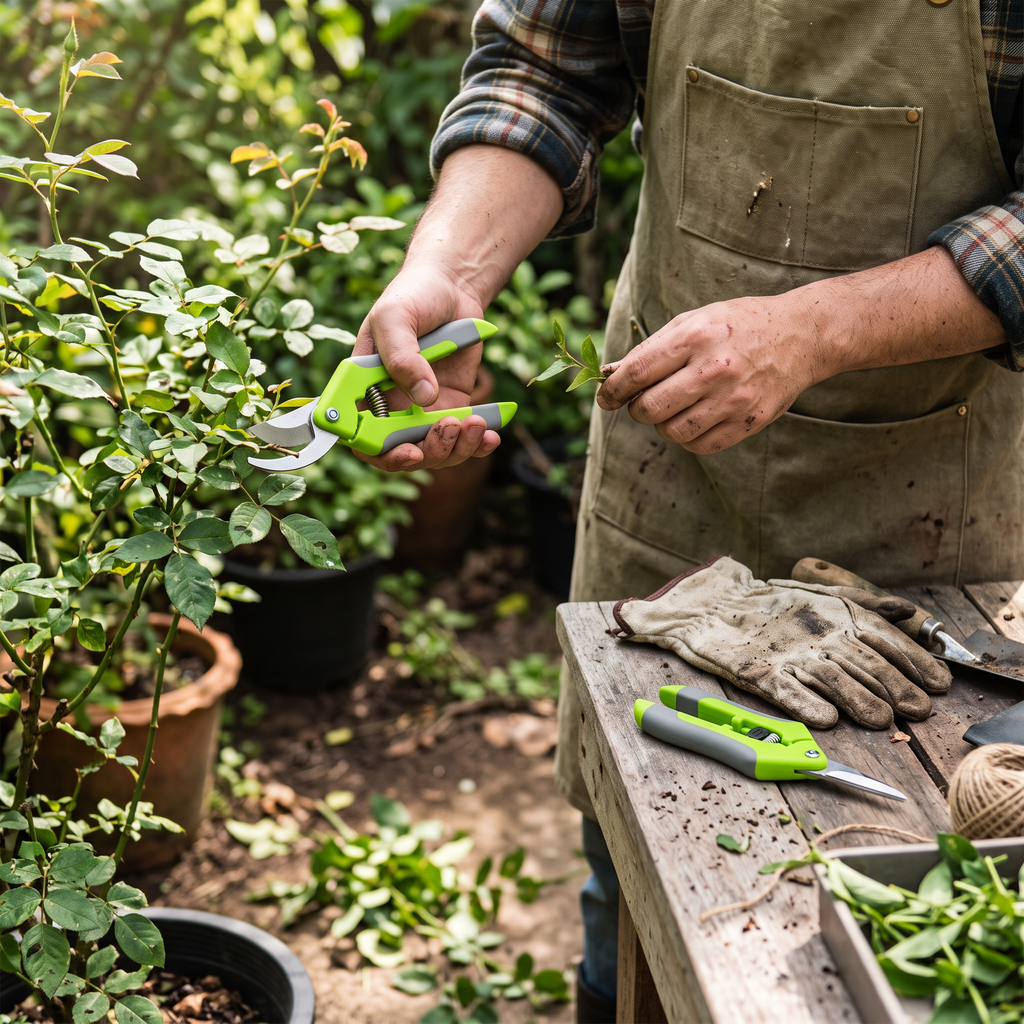 Pruning Shears Set in use