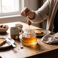 Beehive Honey Jar in use