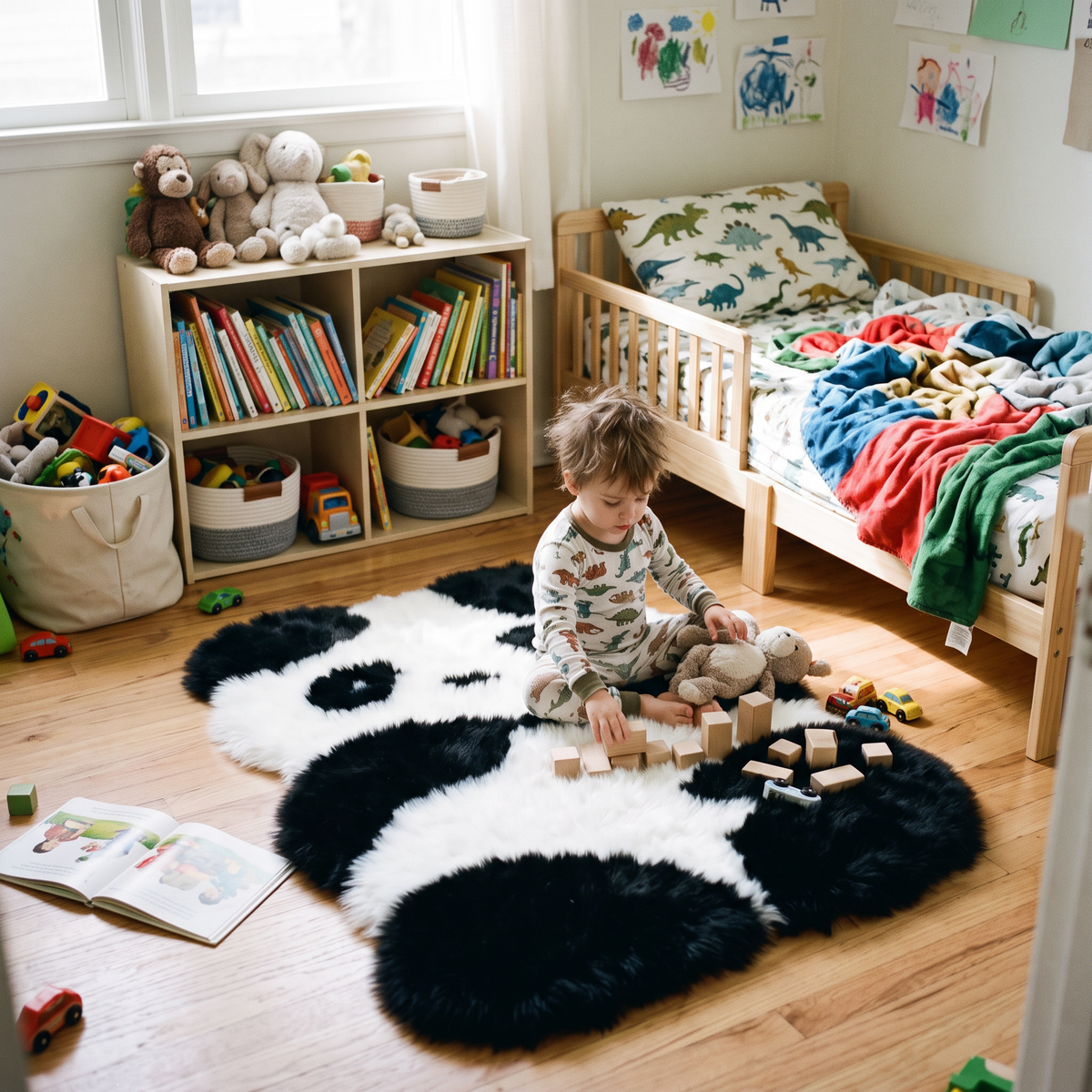 Panda Koala Rug in use