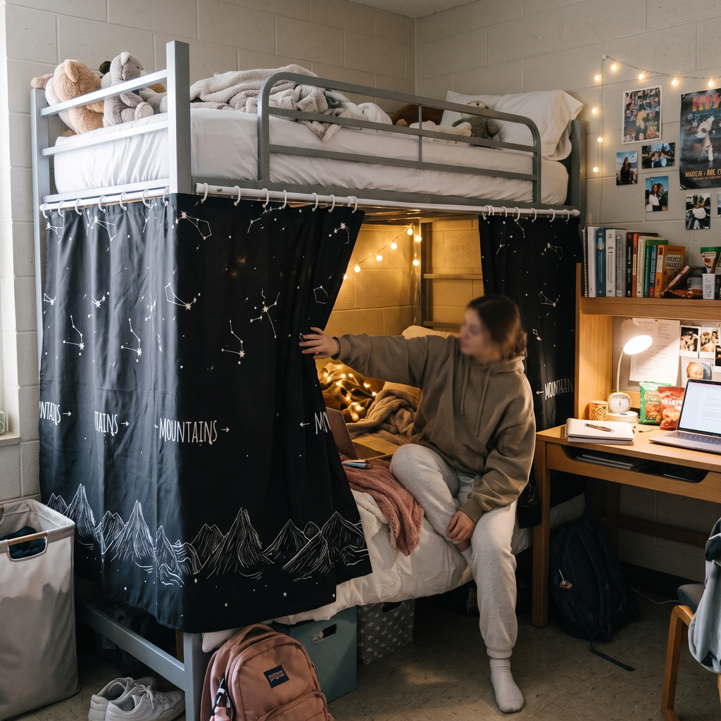 Bed Privacy Curtain in use