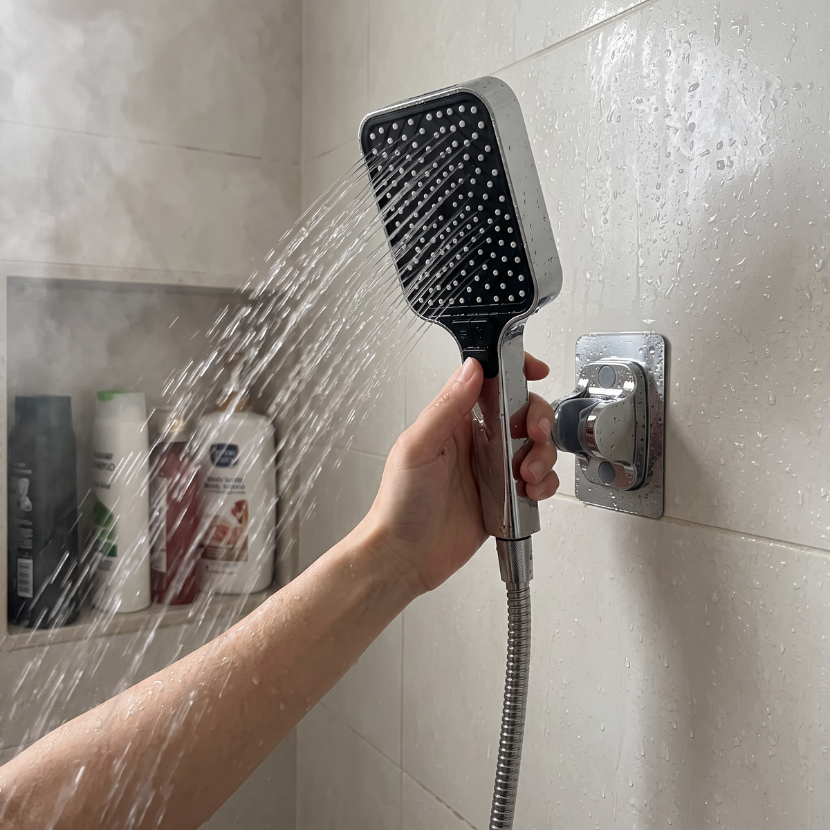 7-Mode Shower Head in use