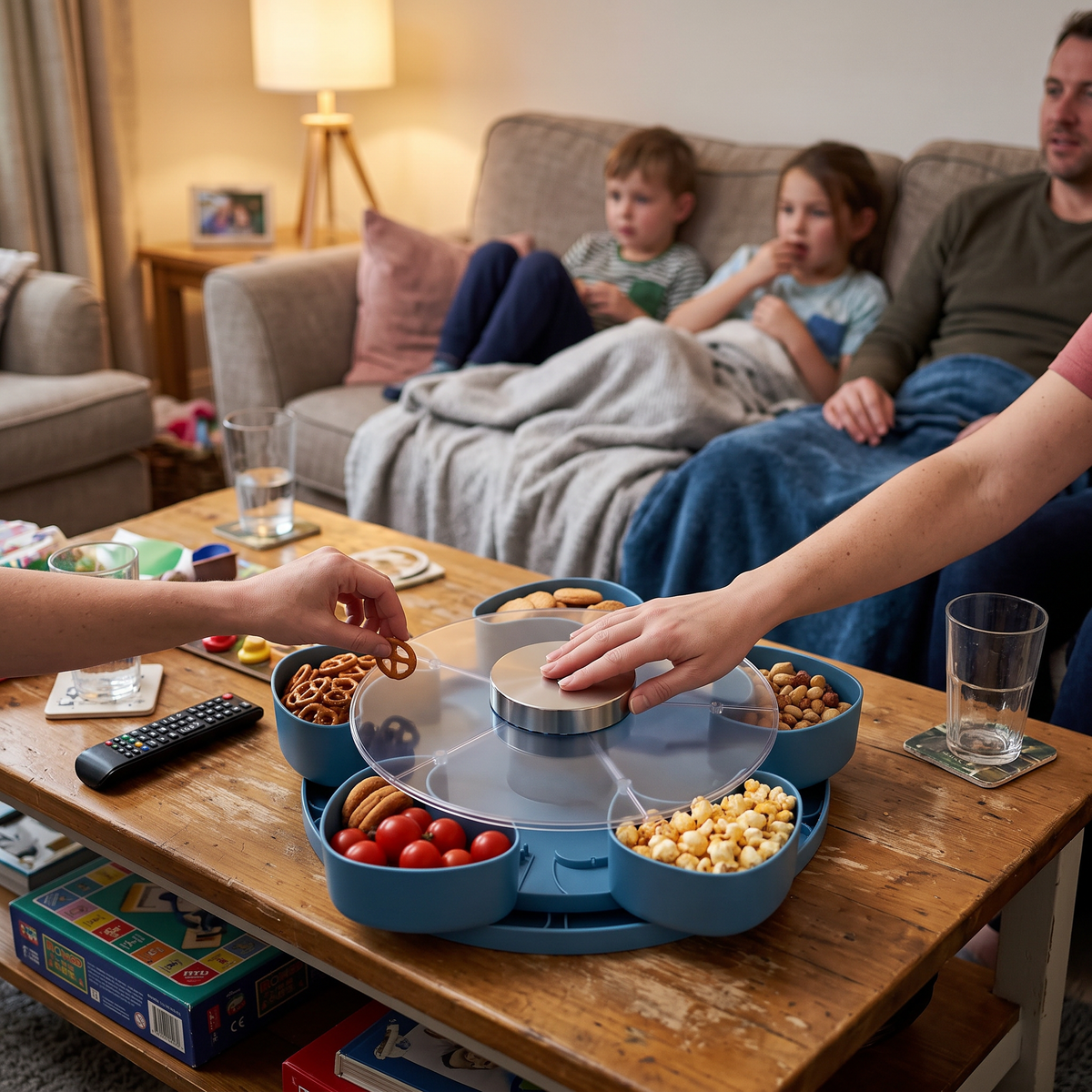 Rotating Snack Tray lifestyle