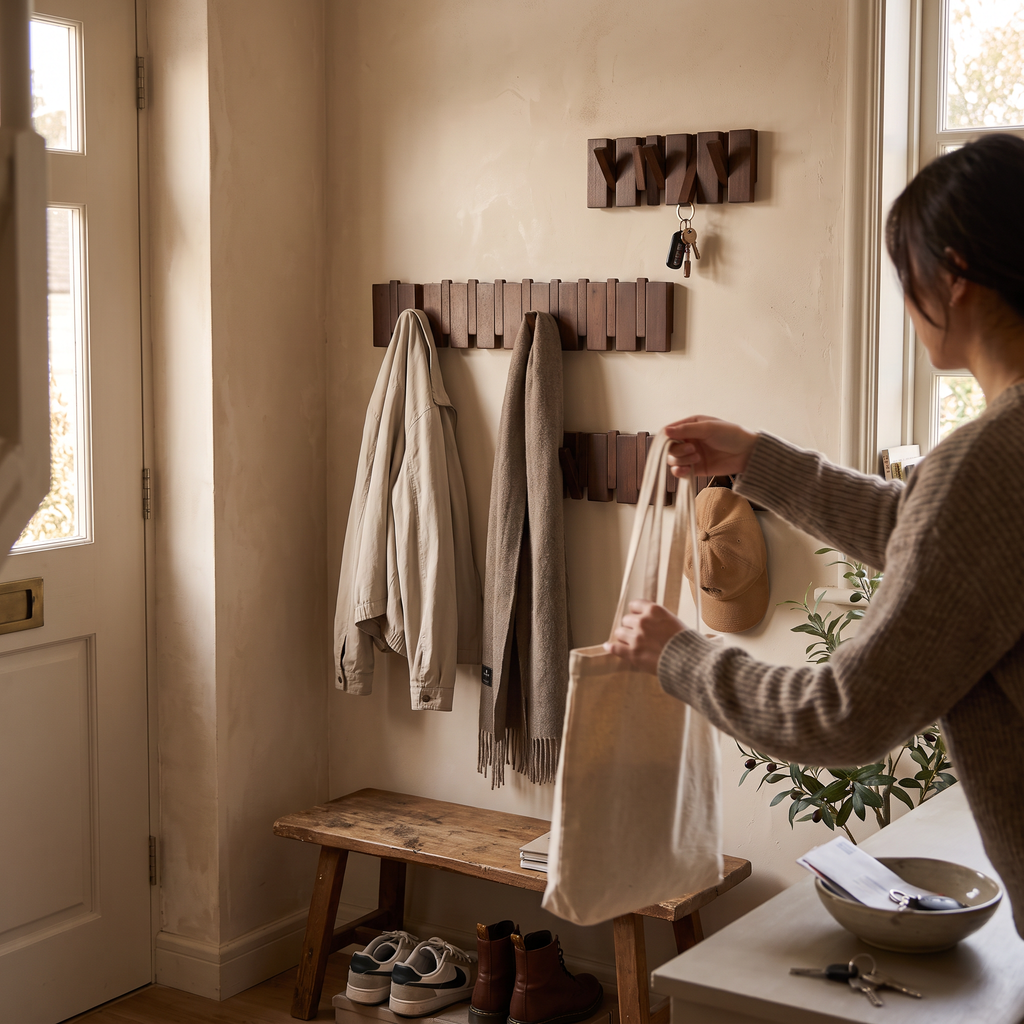 Piano Key Wall Hook Rack lifestyle