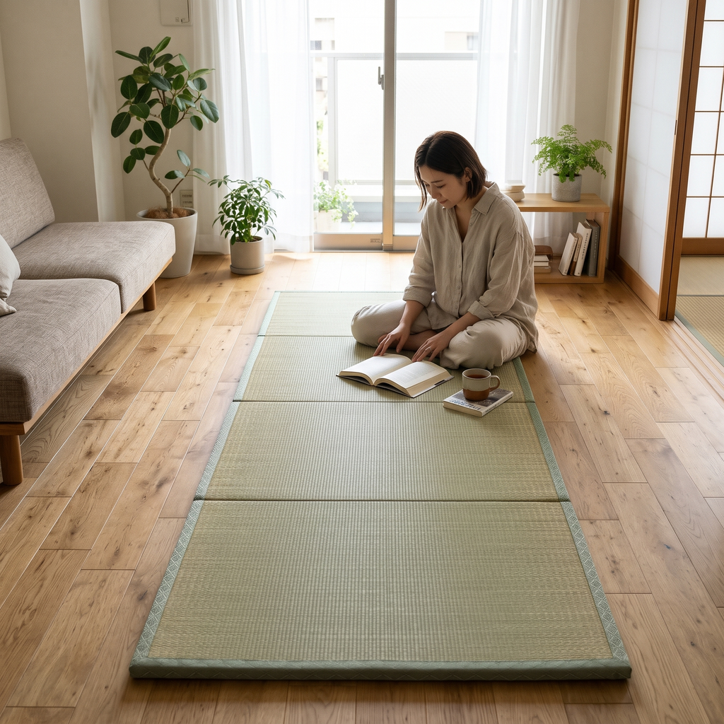 Igusa Tatami Floor Mat lifestyle