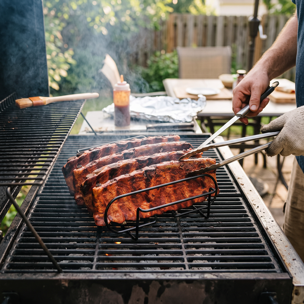 BBQ Rib Rack lifestyle