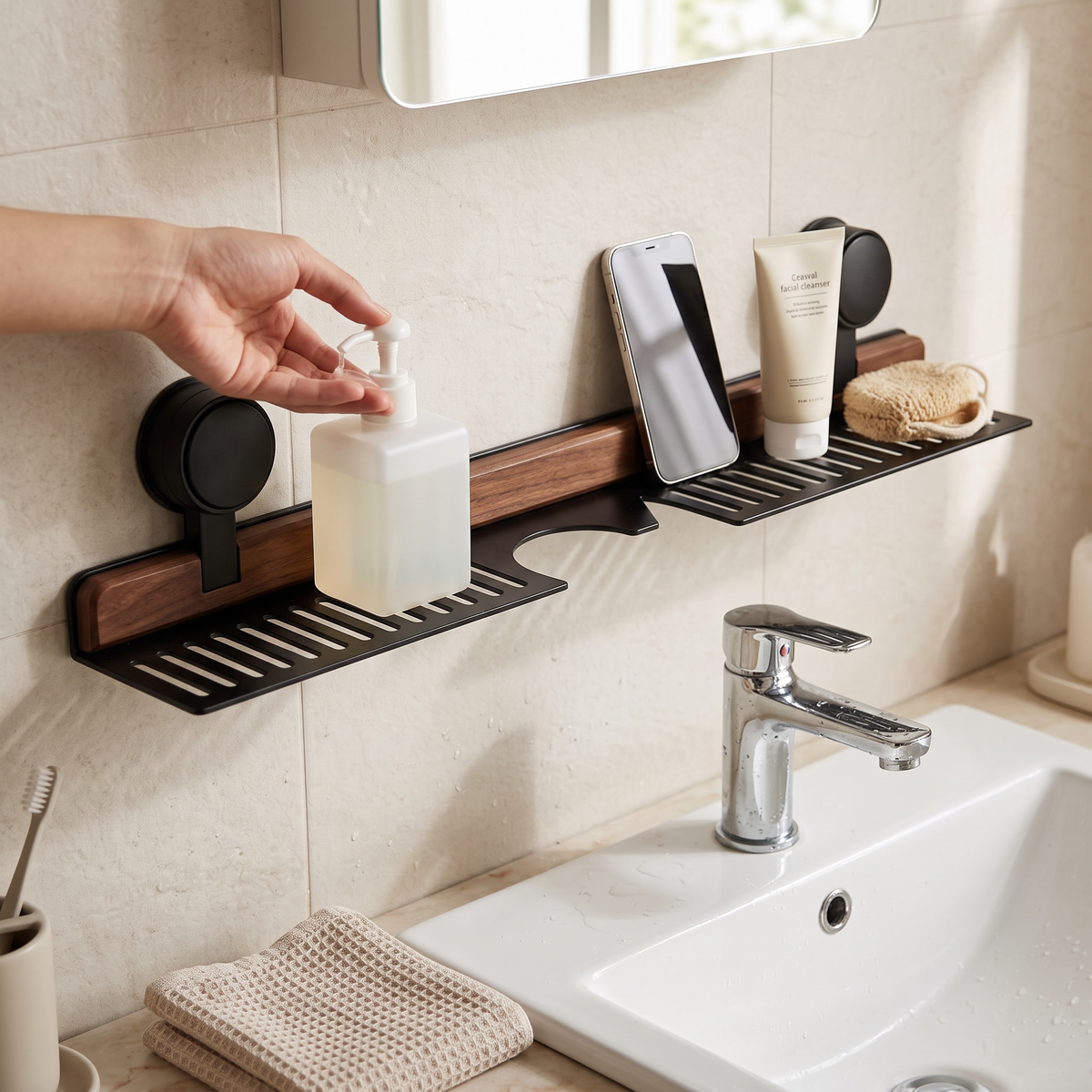 Suction Bathroom Shelf lifestyle