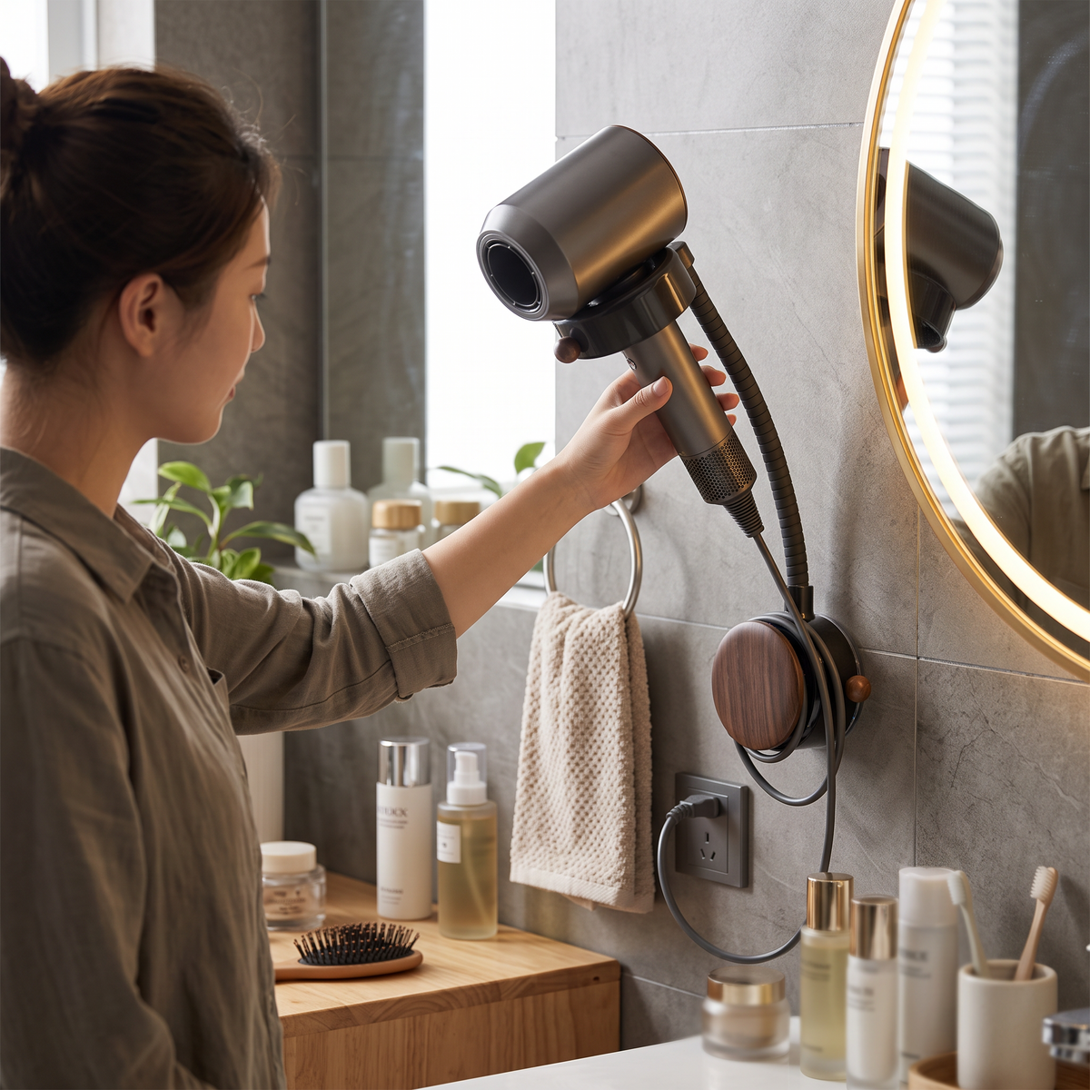 Hair Dryer Holder lifestyle