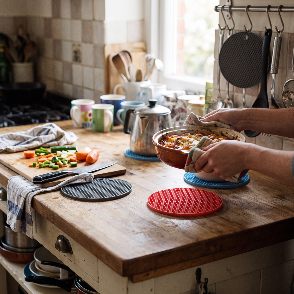 Silicone Trivet Mat lifestyle