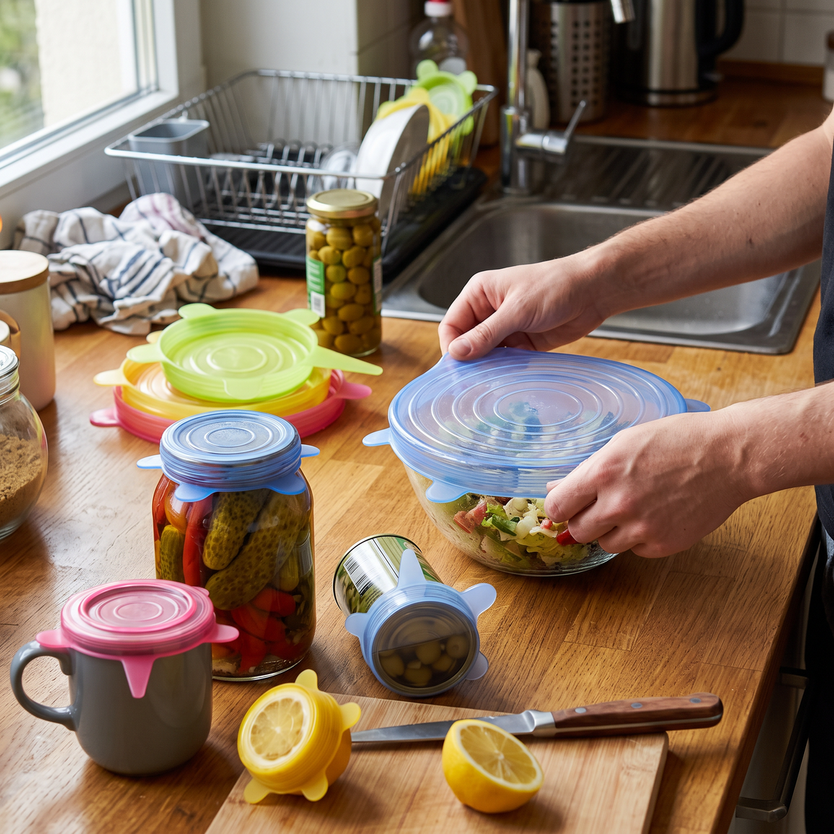 Silicone Jar Covers lifestyle