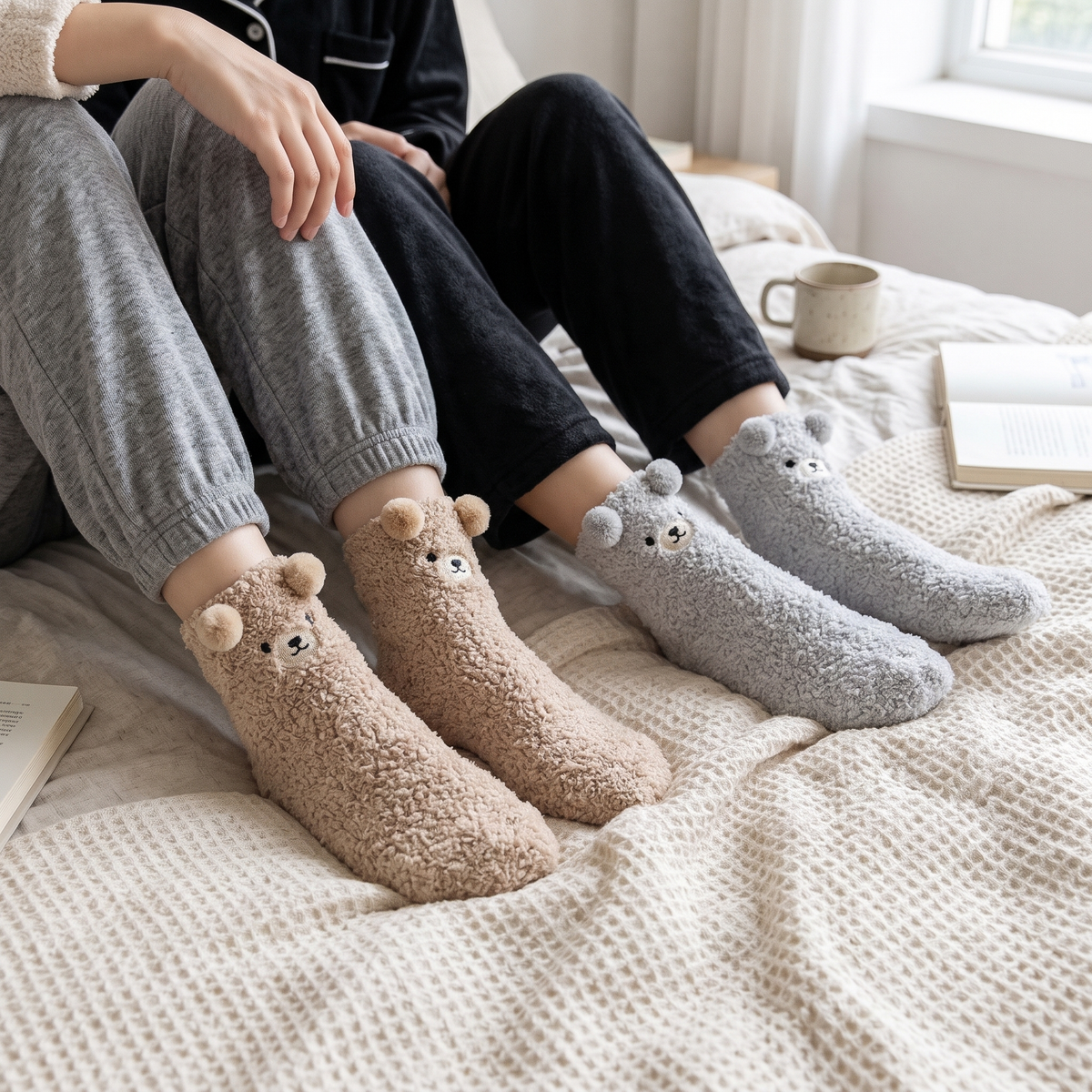 Teddy Bear Fuzzy Socks lifestyle