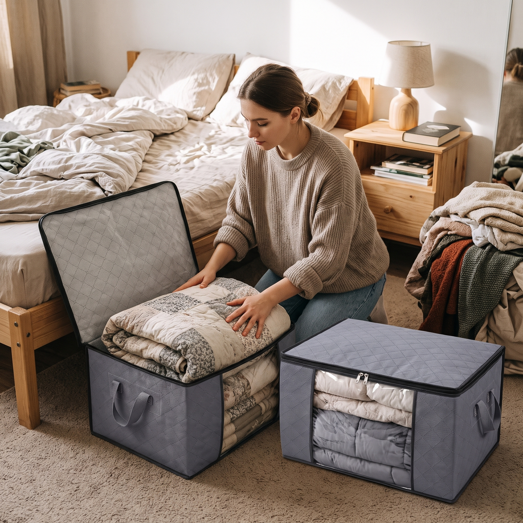 Quilt Storage Bags lifestyle