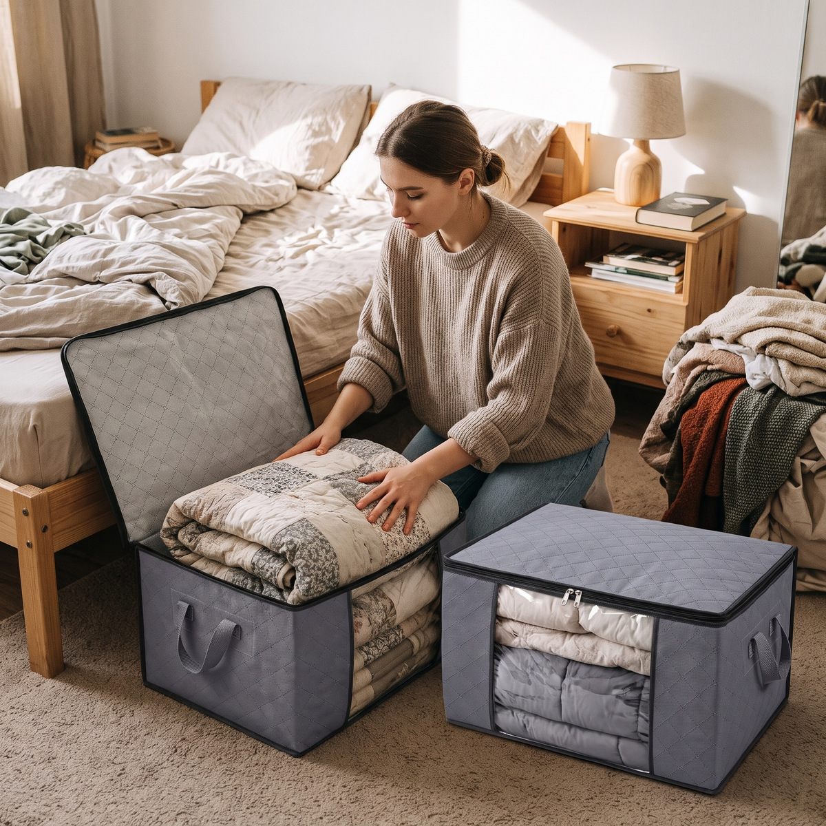Quilt Storage Bags lifestyle