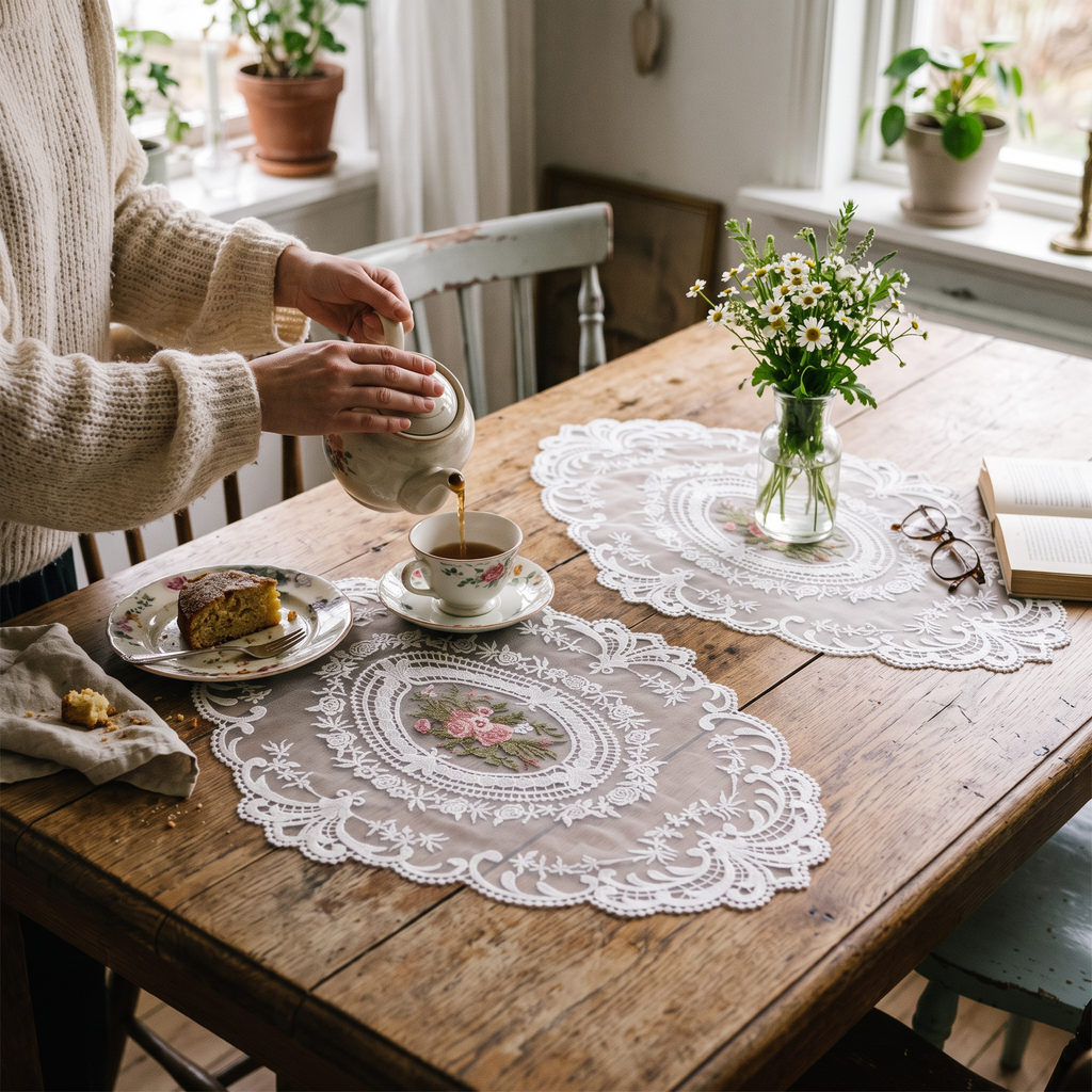 Lace Table Mat lifestyle