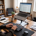 Aluminum Laptop Stand lifestyle