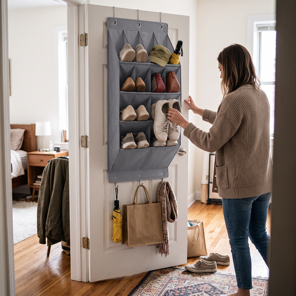 Over Door Shoe Organizer lifestyle