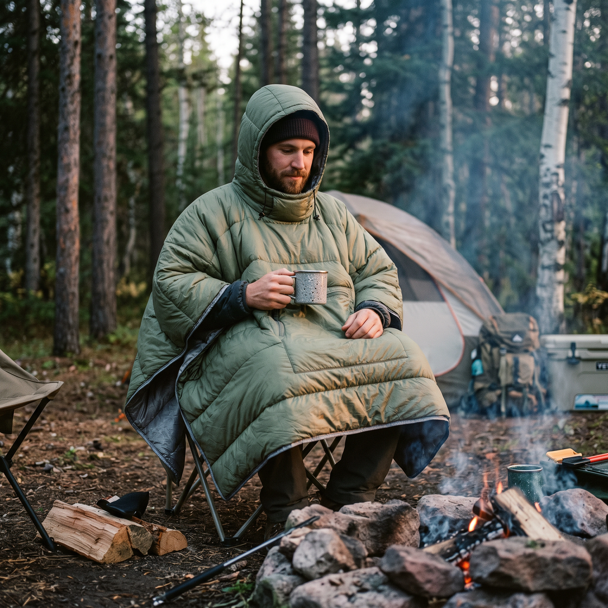 Camping Blanket Poncho lifestyle