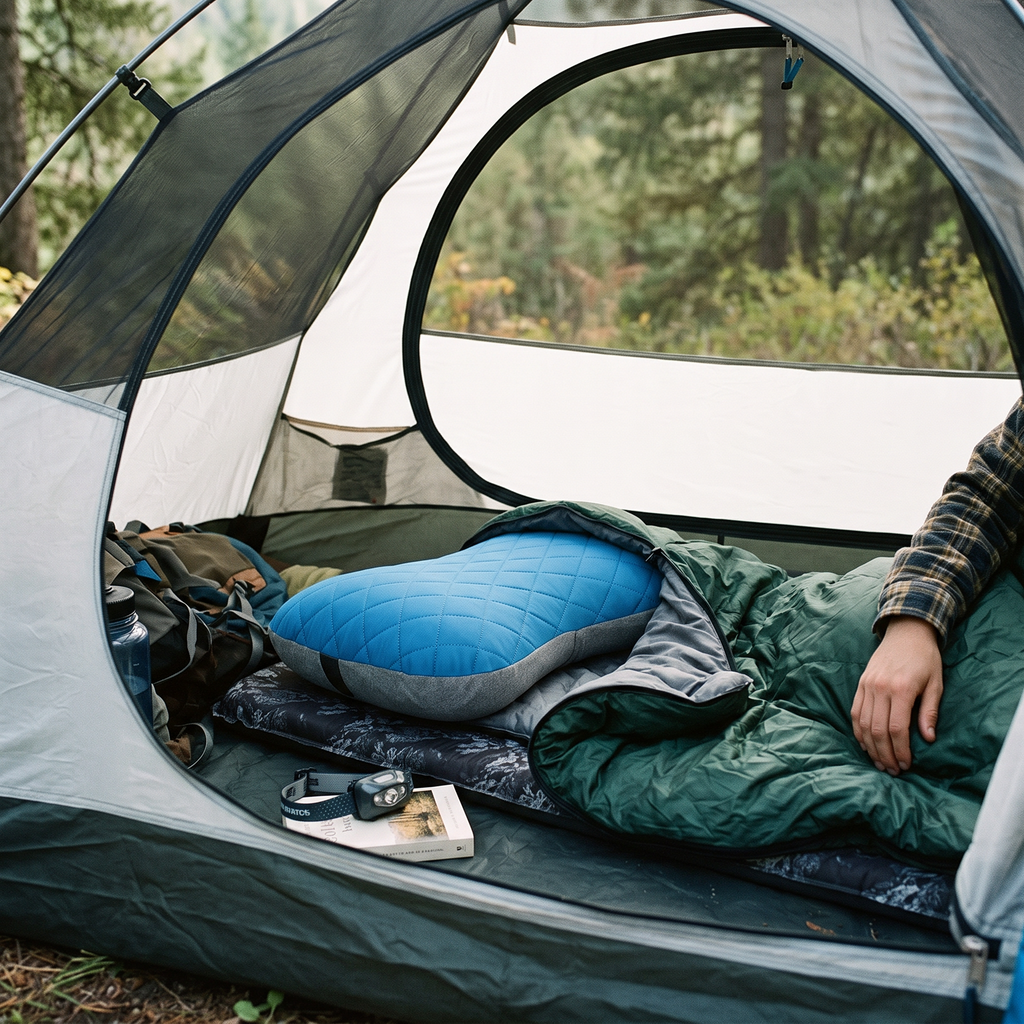 Inflatable Camping Pillow lifestyle