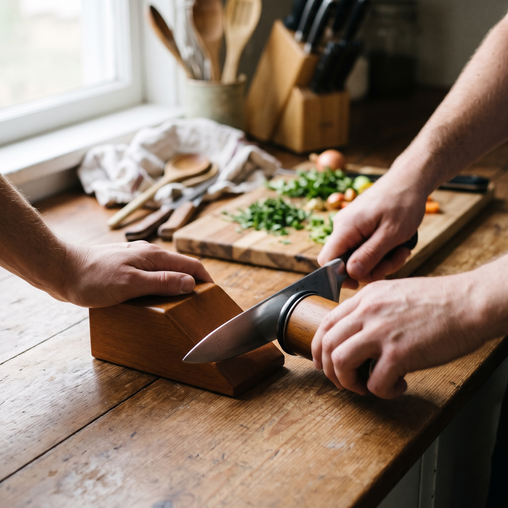 Rolling Knife Sharpener lifestyle