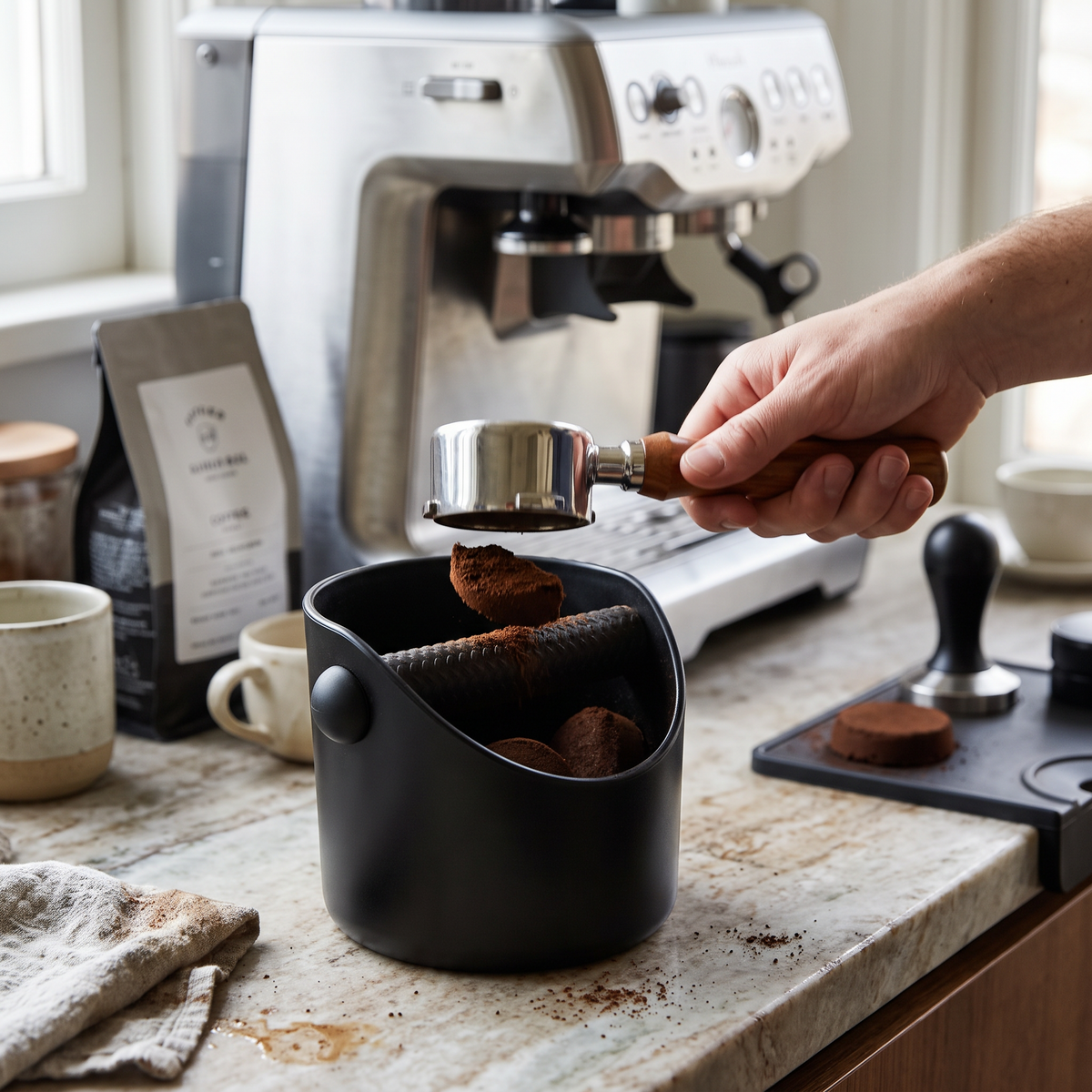 Espresso Knock Box lifestyle